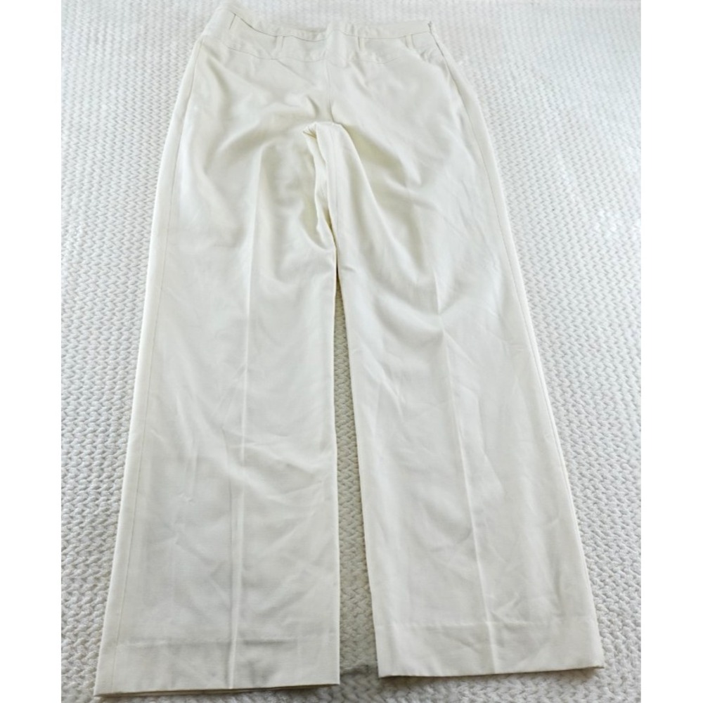 Larry Levine Women's White Casual Pants Size 10 Stretch